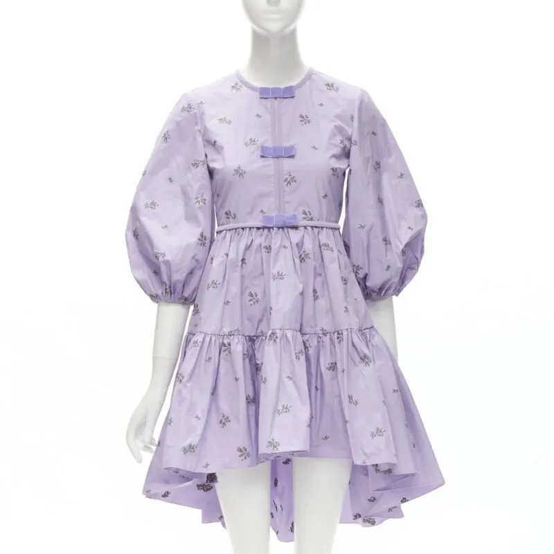 RED VALENTINO GARAVANI Purple Bow Dress Purple Polyester Never worn - Front View
