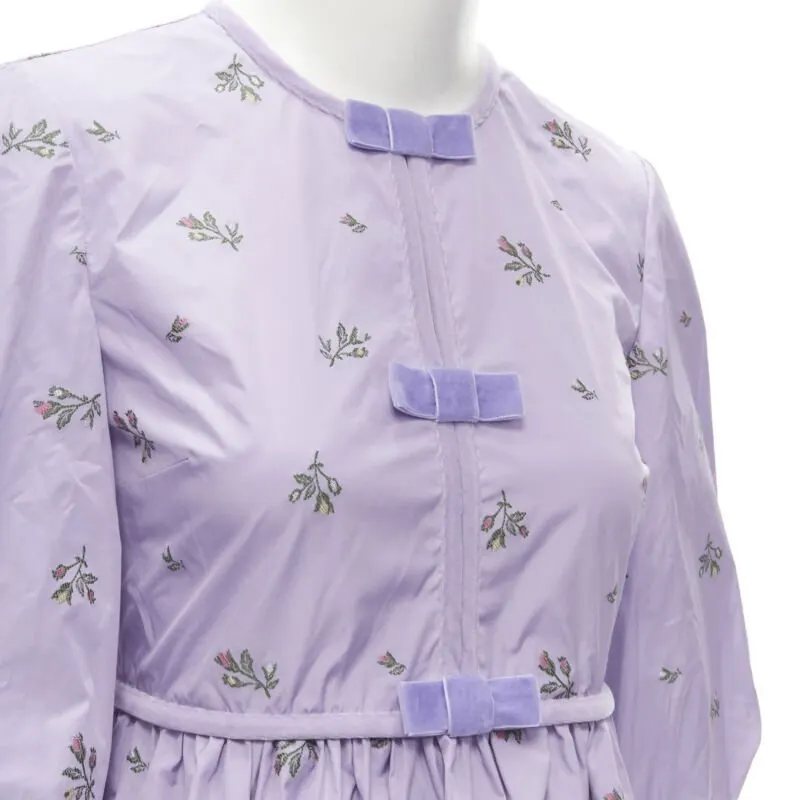 RED VALENTINO GARAVANI Purple Bow Dress Purple Polyester Never worn - Back View