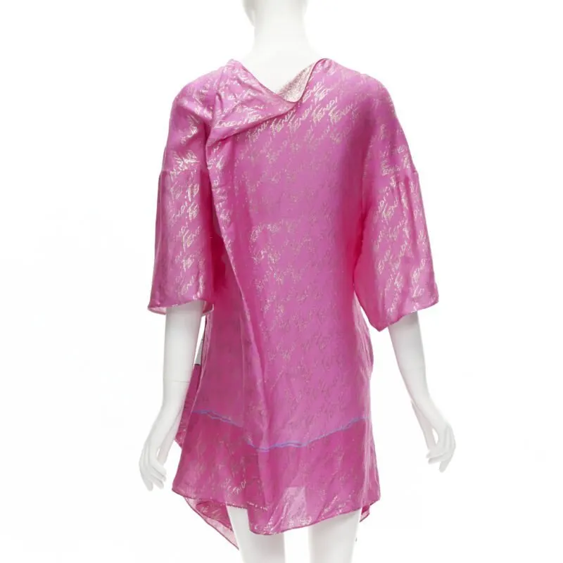 Fendi Metallic Pink Dress Pink Silk Never worn - Box View