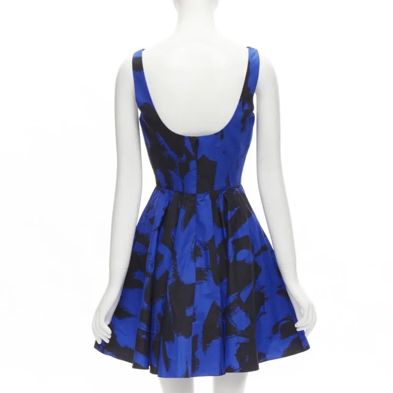 Alexander McQueen Abstract Fit Dress Blue Cotton Never worn - Box View