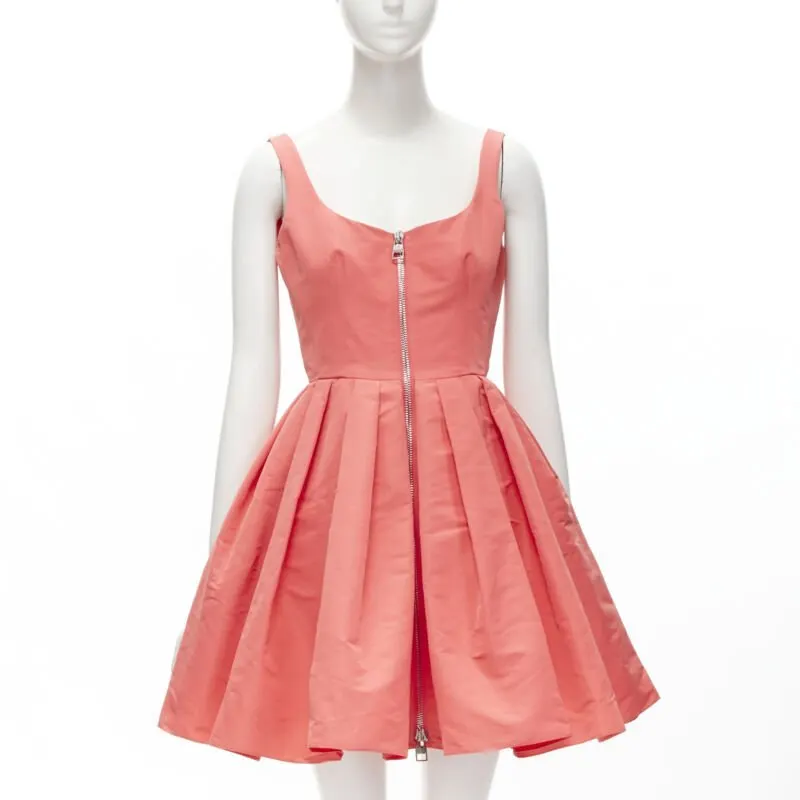Alexander McQueen Pink Taffeta Fit Pink Polyester Never worn, with tag - Front View