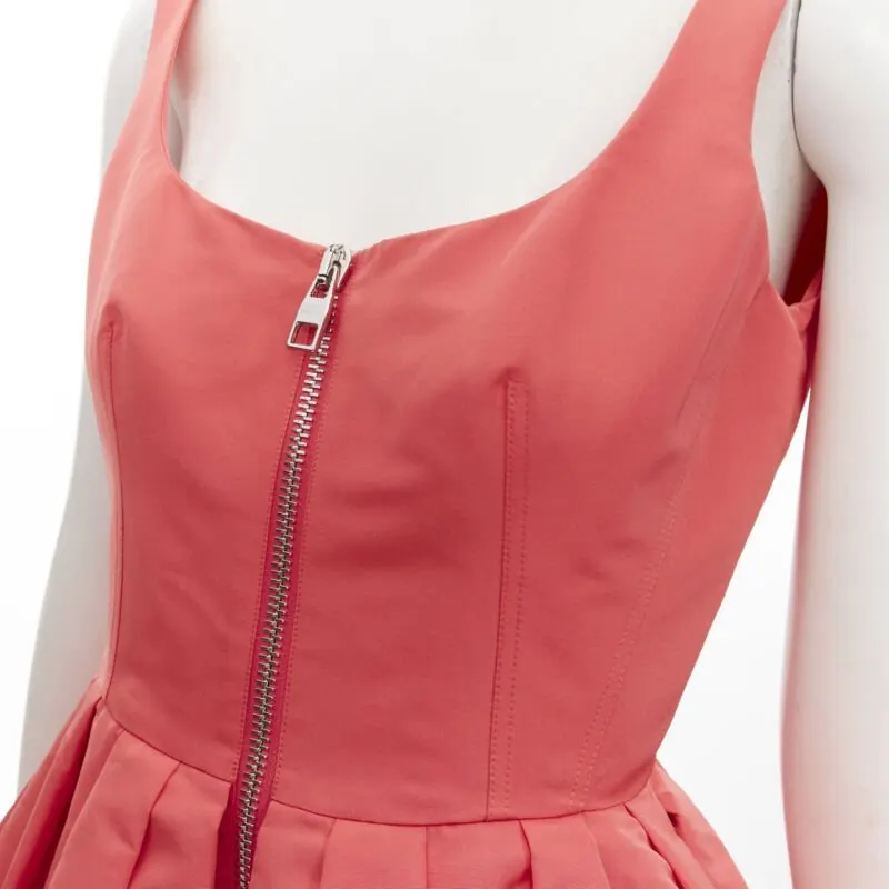 Alexander McQueen Pink Taffeta Fit Pink Polyester Never worn, with tag - Back View