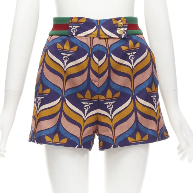 Gucci Trefoil Shorts MultiColor Cotton Never worn - Box View