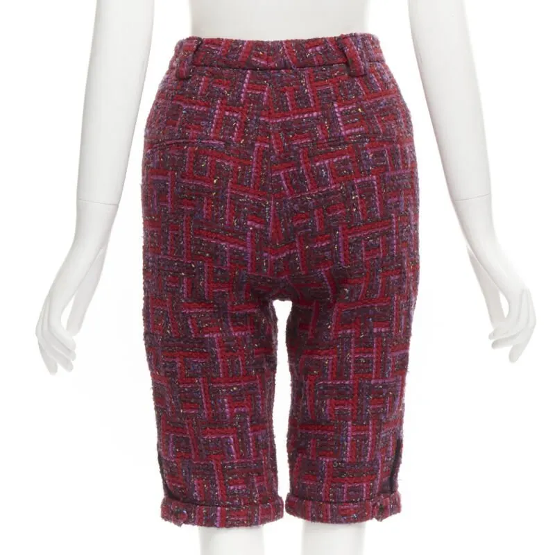 Saint Laurent Geometric Tweed Purple Tweed Never worn - Box View