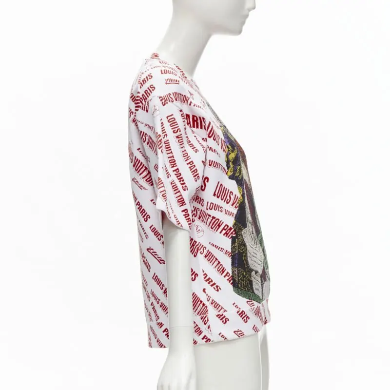 Louis Vuitton Logo Knit Top White Viscose Never worn - Model View