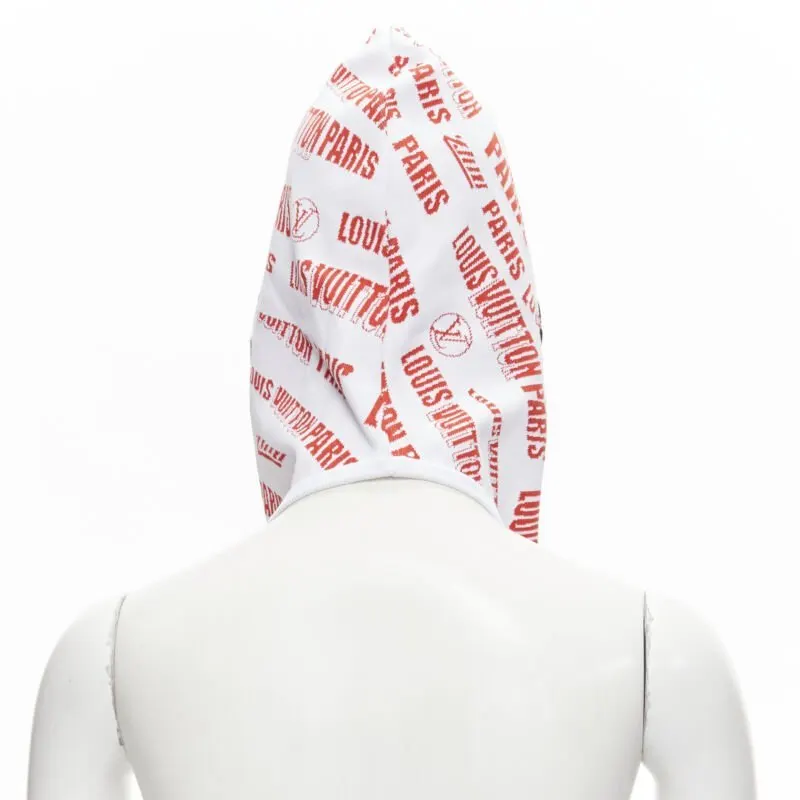 Louis Vuitton Logo Hood Hat White Viscose Never worn - Box View