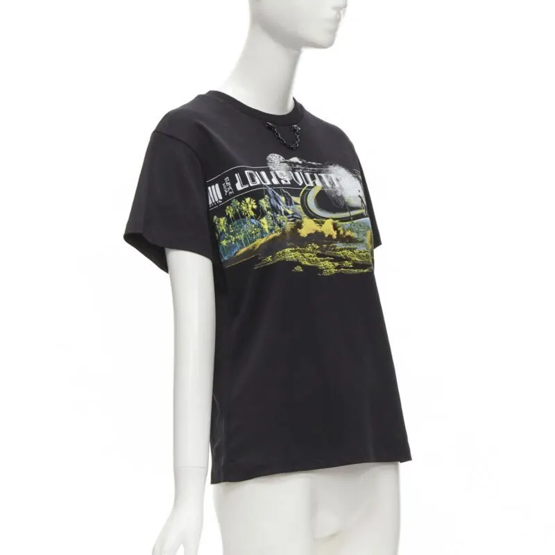 Louis Vuitton Graphic Chain Tee Black Cotton Never worn - Inside View