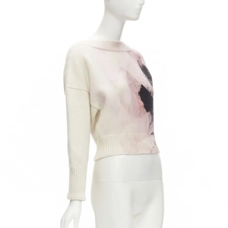 Alexander McQueen Anemone Sweater Beige Wool Never worn - Inside View