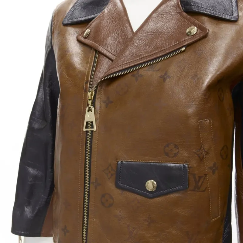 Louis Vuitton Tattoo Biker Jacket Brown Leather Very good - Back View