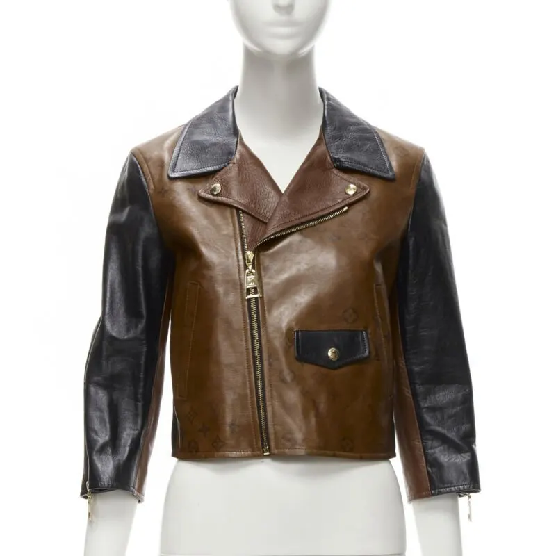 Louis Vuitton Tattoo Biker Jacket Brown Leather Very good - Inside View