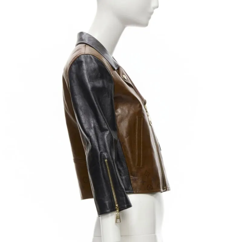 Louis Vuitton Tattoo Biker Jacket Brown Leather Very good - Box View