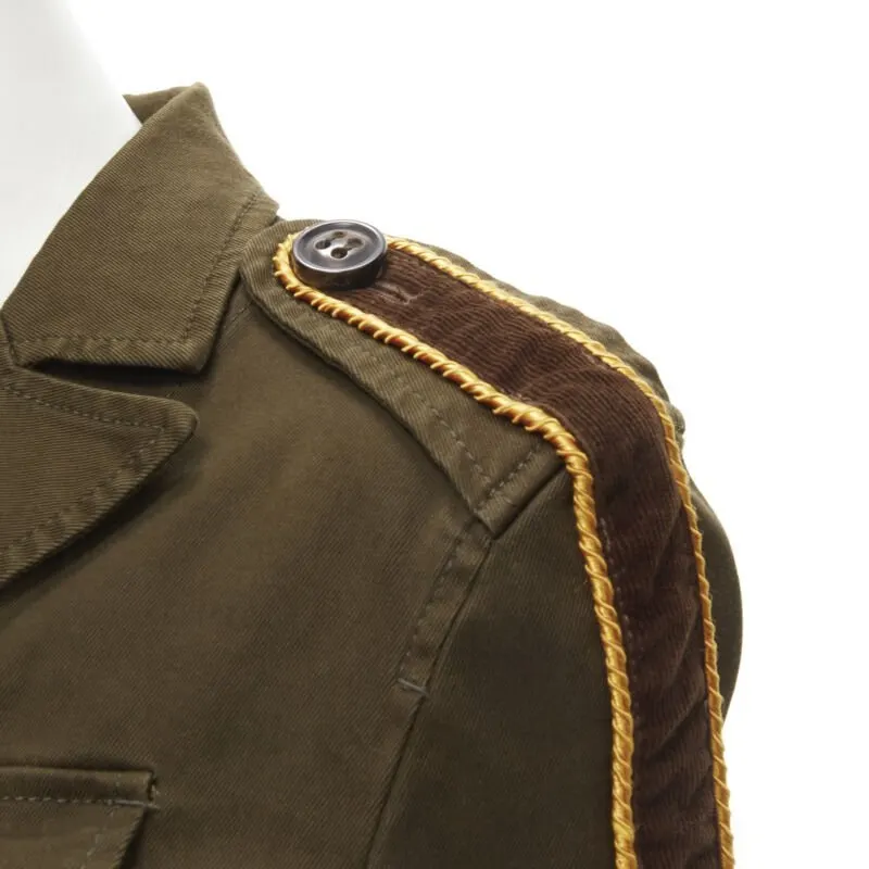 Dsquared2 Military Utility Jacket Green Cotton Never worn - Back View