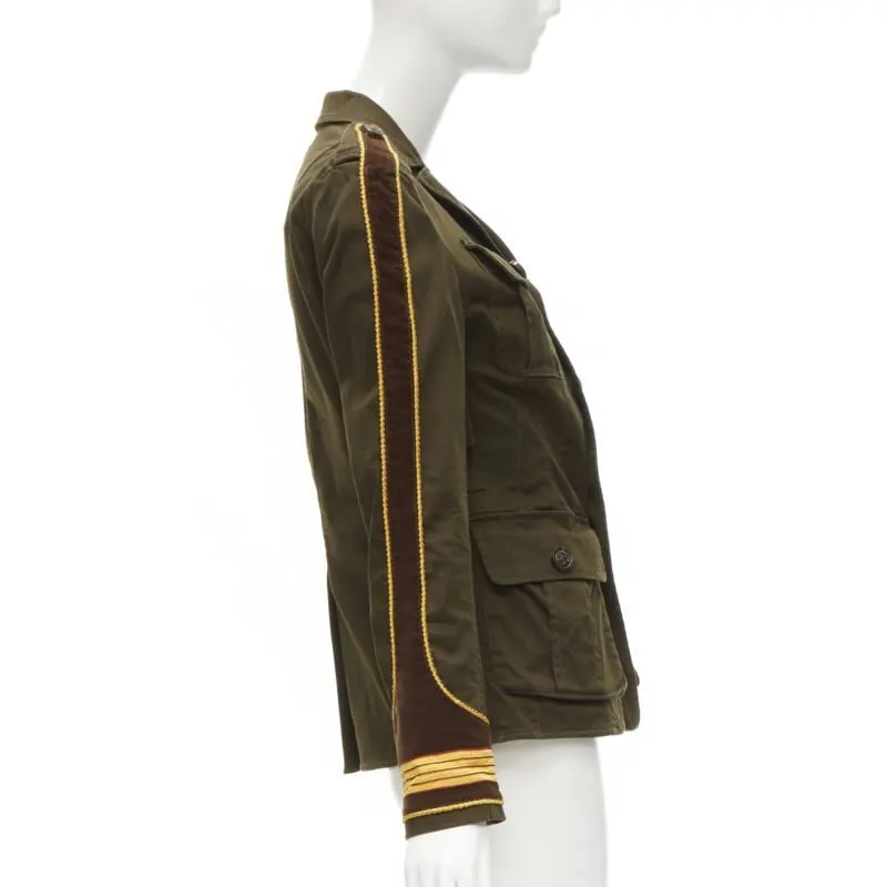 Dsquared2 Military Utility Jacket Green Cotton Never worn - Model View