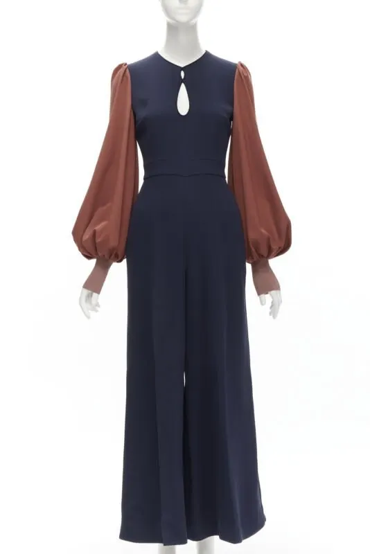 Roksanda Navy Red Jumpsuit Navy Polyester Never worn - Front View
