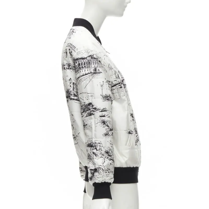Celine White Silk Foulard Bomber White Silk Never worn - Box View