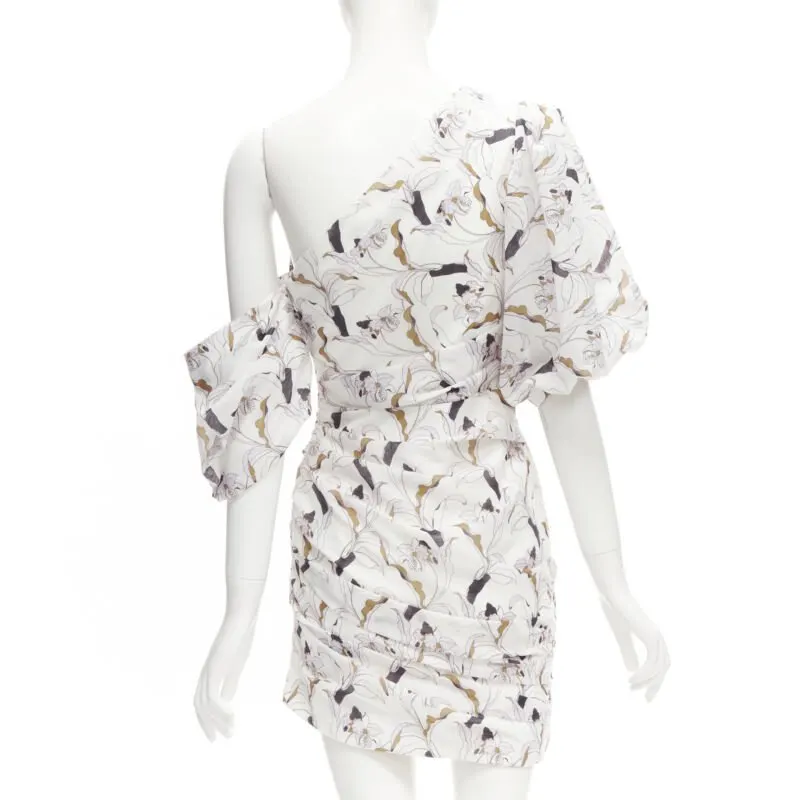 Acler White Floral Puff Dress White Polyester Never worn - Box View
