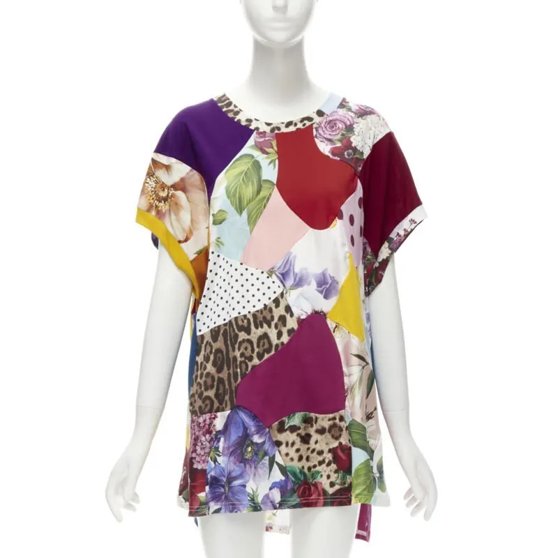 Dolce & Gabbana Sicilian Patchwork Dress MultiColor Cotton Never worn - Inside View