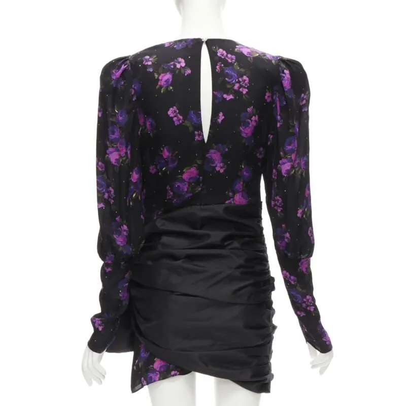 Magda butrym Crystal Floral Wrap Dress Black Silk Never worn - Box View
