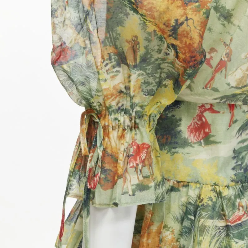 Alice McCall Green Tiered Playsuit Green Cotton Never worn - Back View