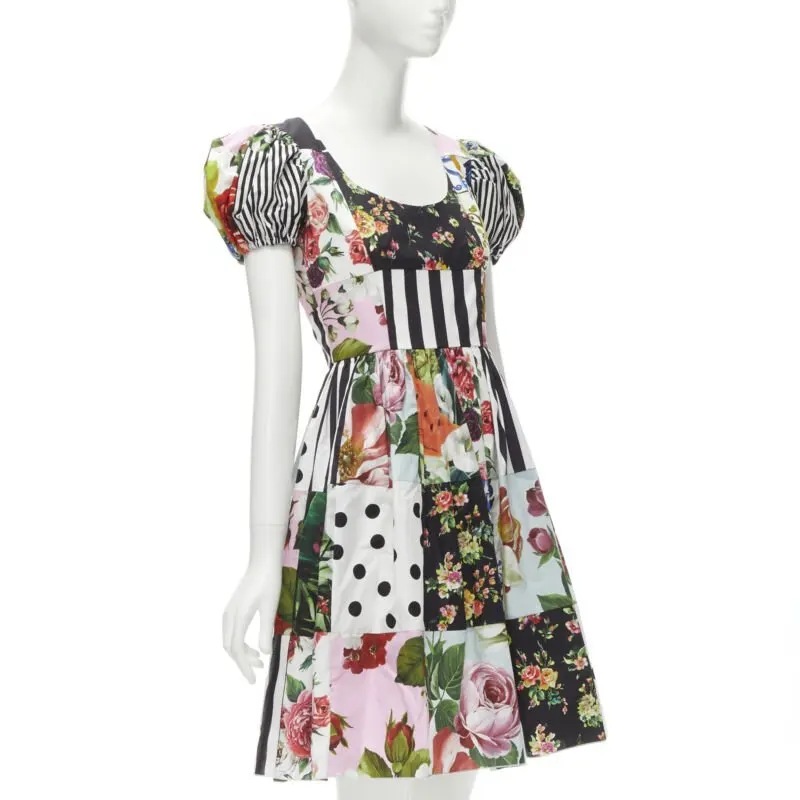 Dolce & Gabbana Sicilian Cotton Poplin Dress Beige Cotton Very good - Inside View