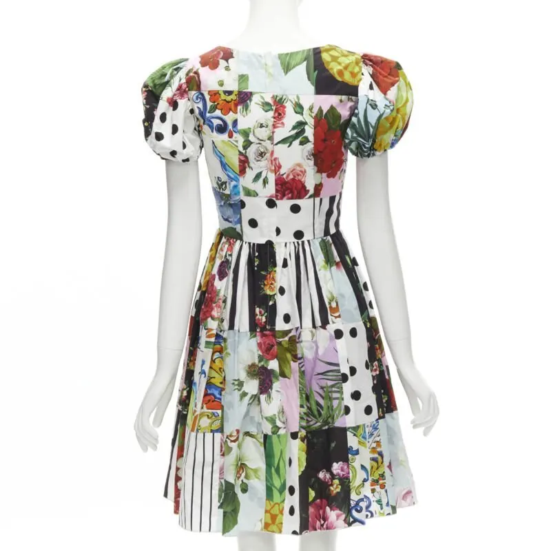 Dolce & Gabbana Sicilian Cotton Poplin Dress Beige Cotton Very good - Box View