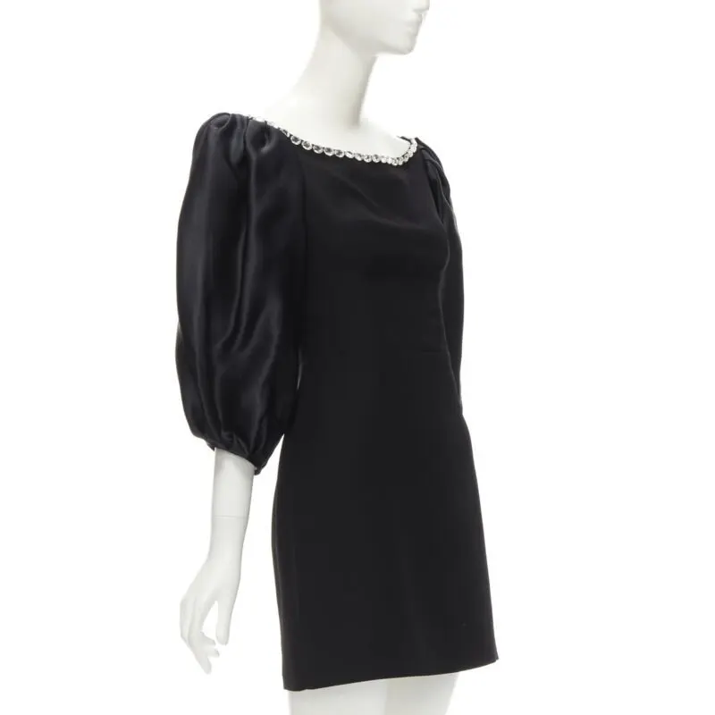 Rasario Crystal Balloon Dress Black Polyester Never worn - Inside View