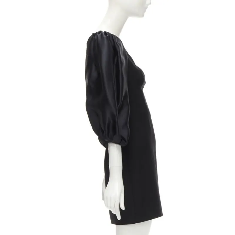 Rasario Crystal Balloon Dress Black Polyester Never worn - Model View