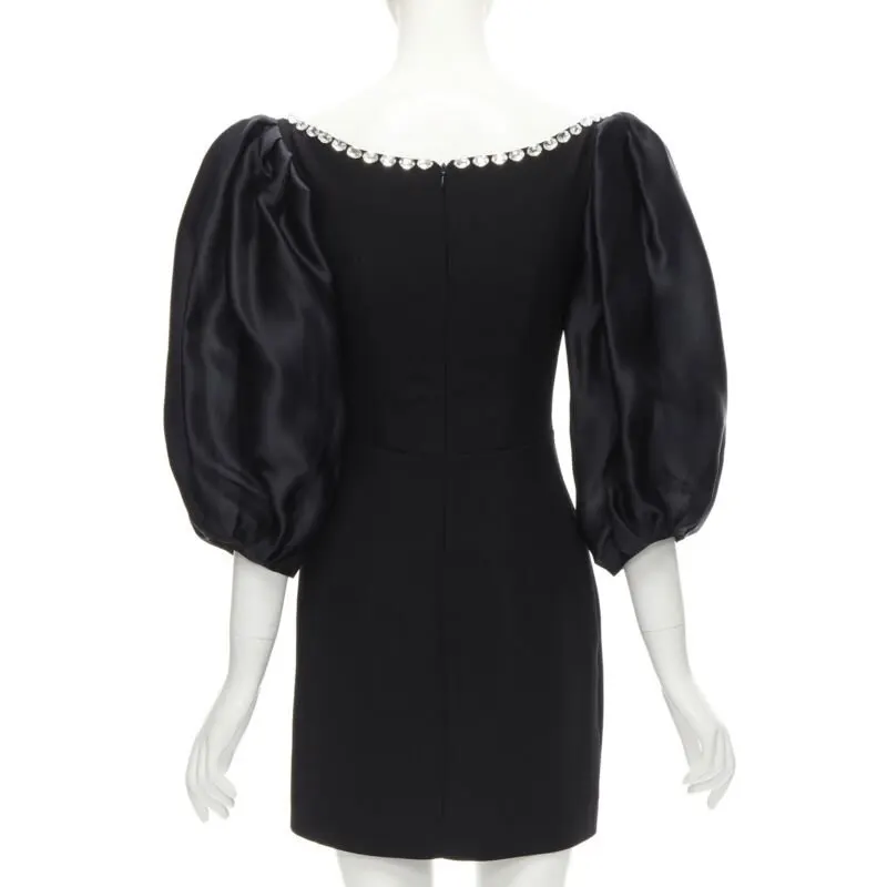Rasario Crystal Balloon Dress Black Polyester Never worn - Box View