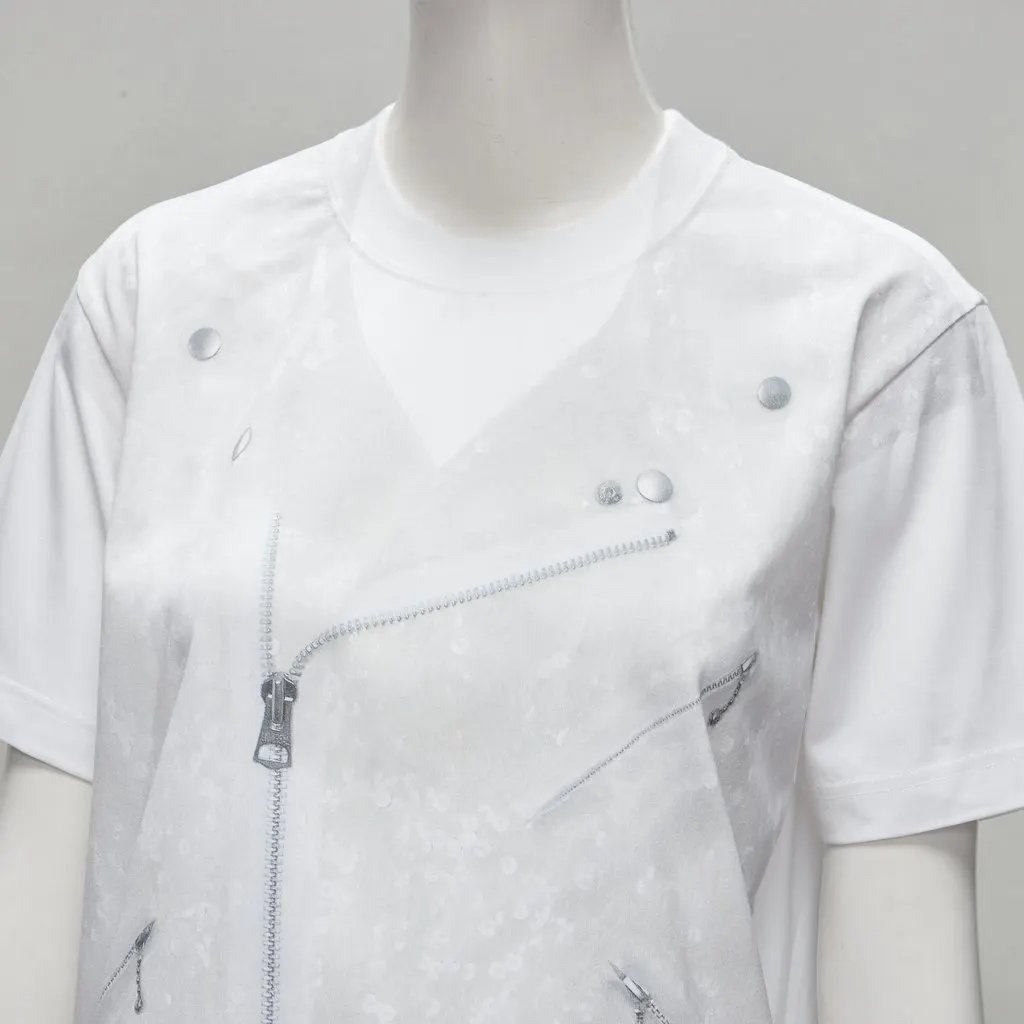 Junya Watanabe Sequin Biker Shirt Grey Cotton Never worn - Back View