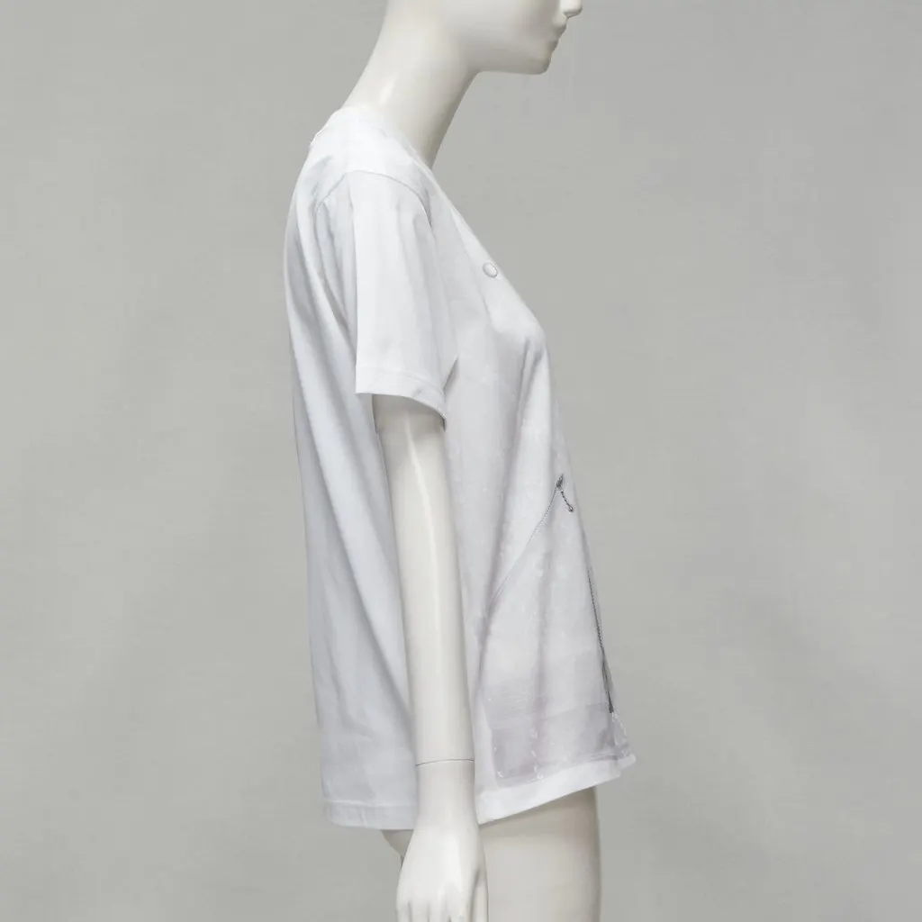 Junya Watanabe Sequin Biker Shirt Grey Cotton Never worn - Model View