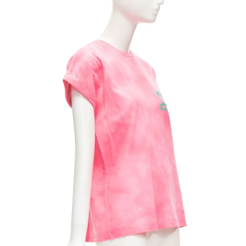 Balmain Palm Tree Shirt Pink Cotton Never worn - Inside View