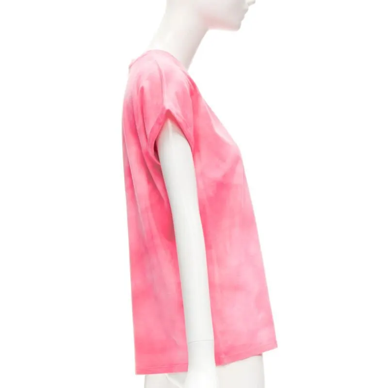 Balmain Palm Tree Shirt Pink Cotton Never worn - Model View