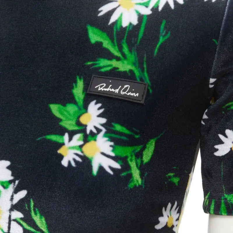 Richard Quinn Floral Velvet Top Black Velvet Never worn - Back View