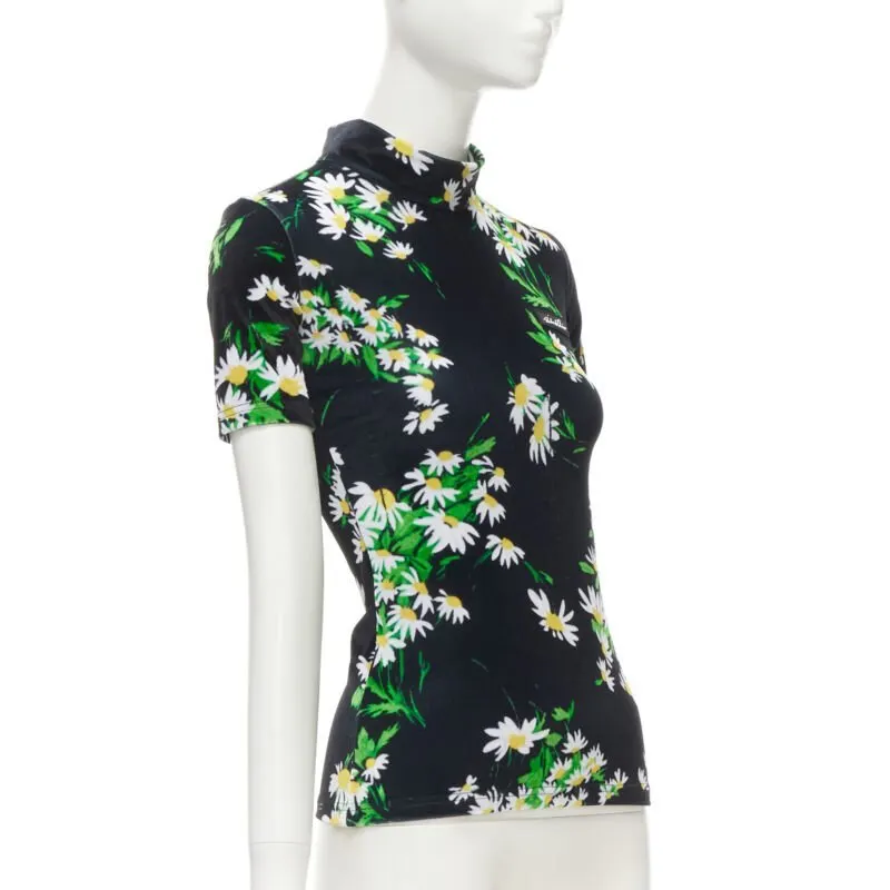 Richard Quinn Floral Velvet Top Black Velvet Never worn - Inside View