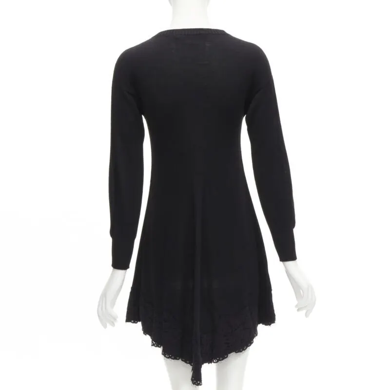 PHILOSOPHY DI LORENZO SERAFINI Black Lace Trim Dress Black Viscose Never worn - Box View
