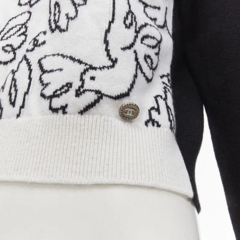 Chanel Dove CC Pullover White Cashmere Never worn - Back View