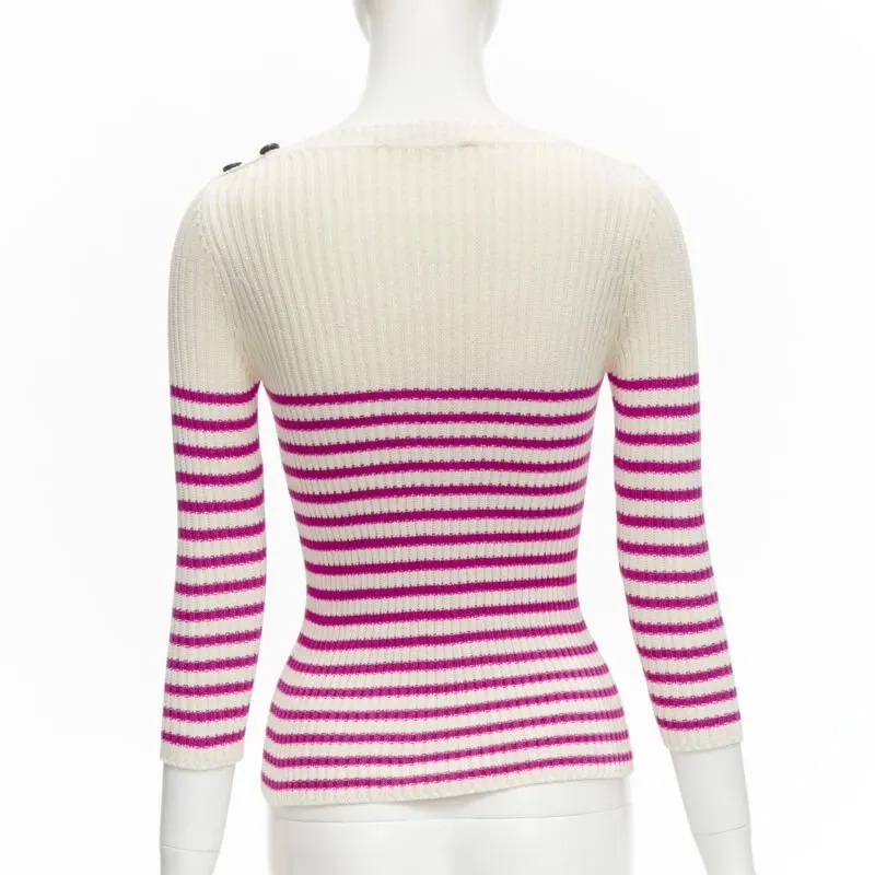 Dior Pink Nautical Top Beige Cotton Never worn - Box View