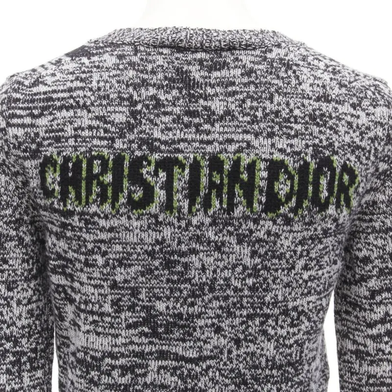Dior Grey Dragon Sweater Grey Cashmere Never worn - Back View