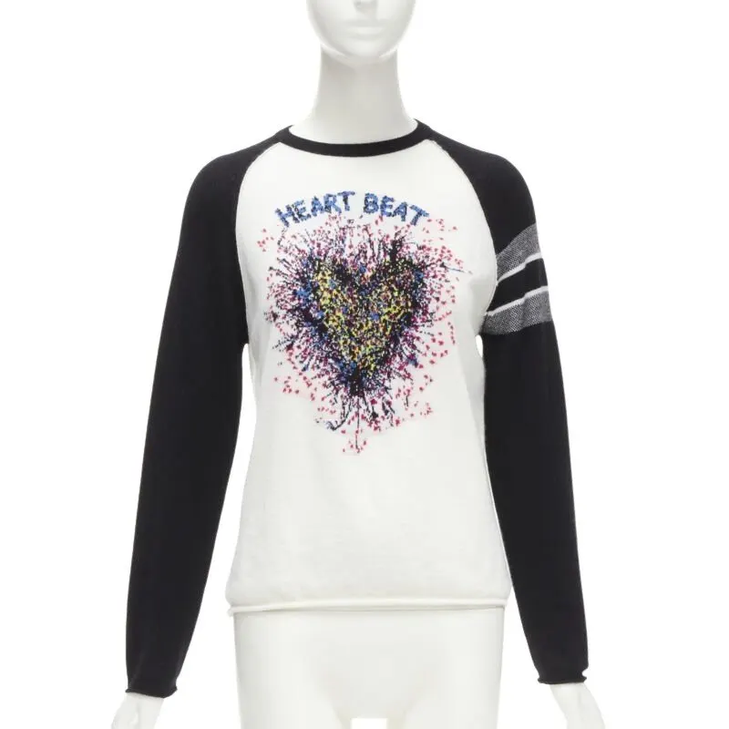 Dior Heart Raglan Top White Cashmere Never worn - Front View