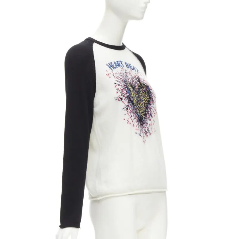 Dior Heart Raglan Top White Cashmere Never worn - Inside View