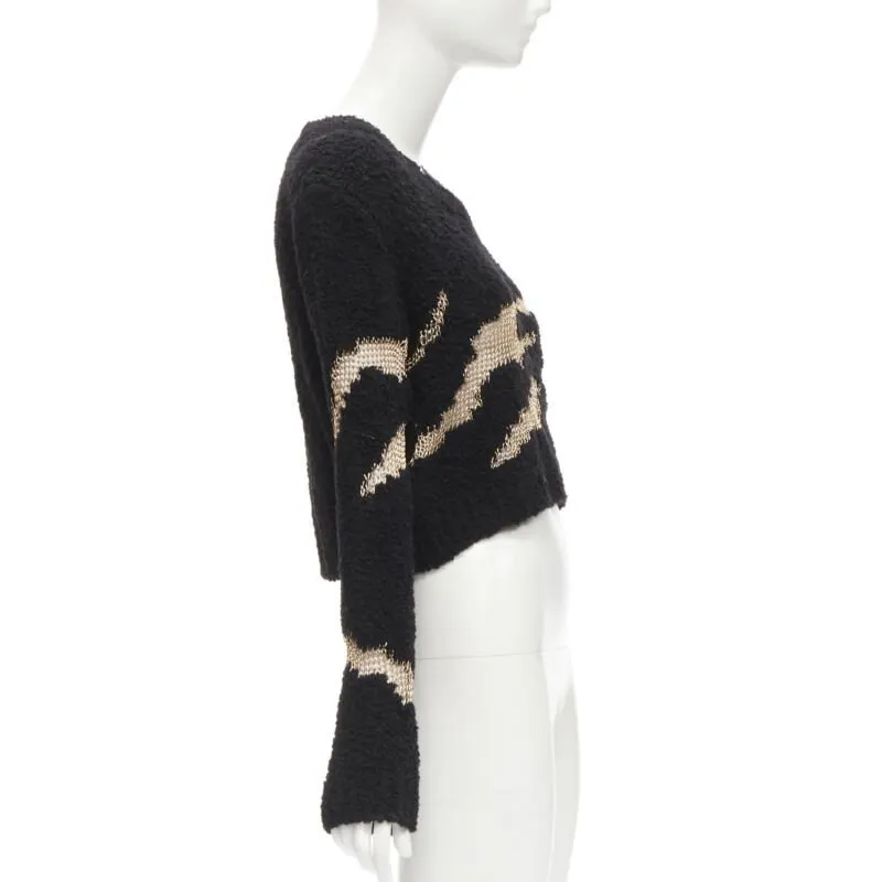 PHILOSOPHY DI LORENZO SERAFINI Gold Sheer Sweater MultiColor Never worn - Model View