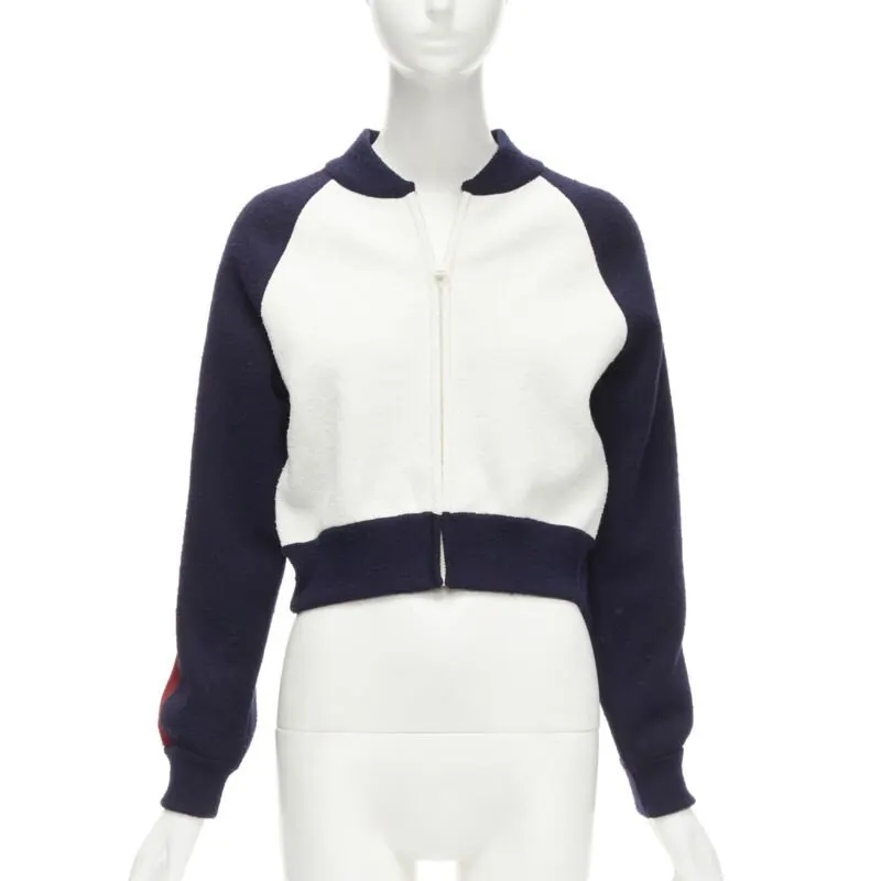 Dior Paris Track Jacket Navy Wool Never worn - Model View