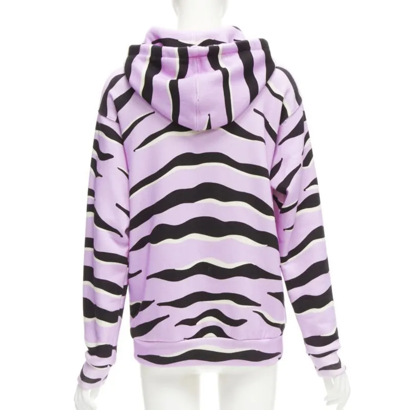 Gucci Tiger Patch Hoodie Purple Cotton Never worn - Box View