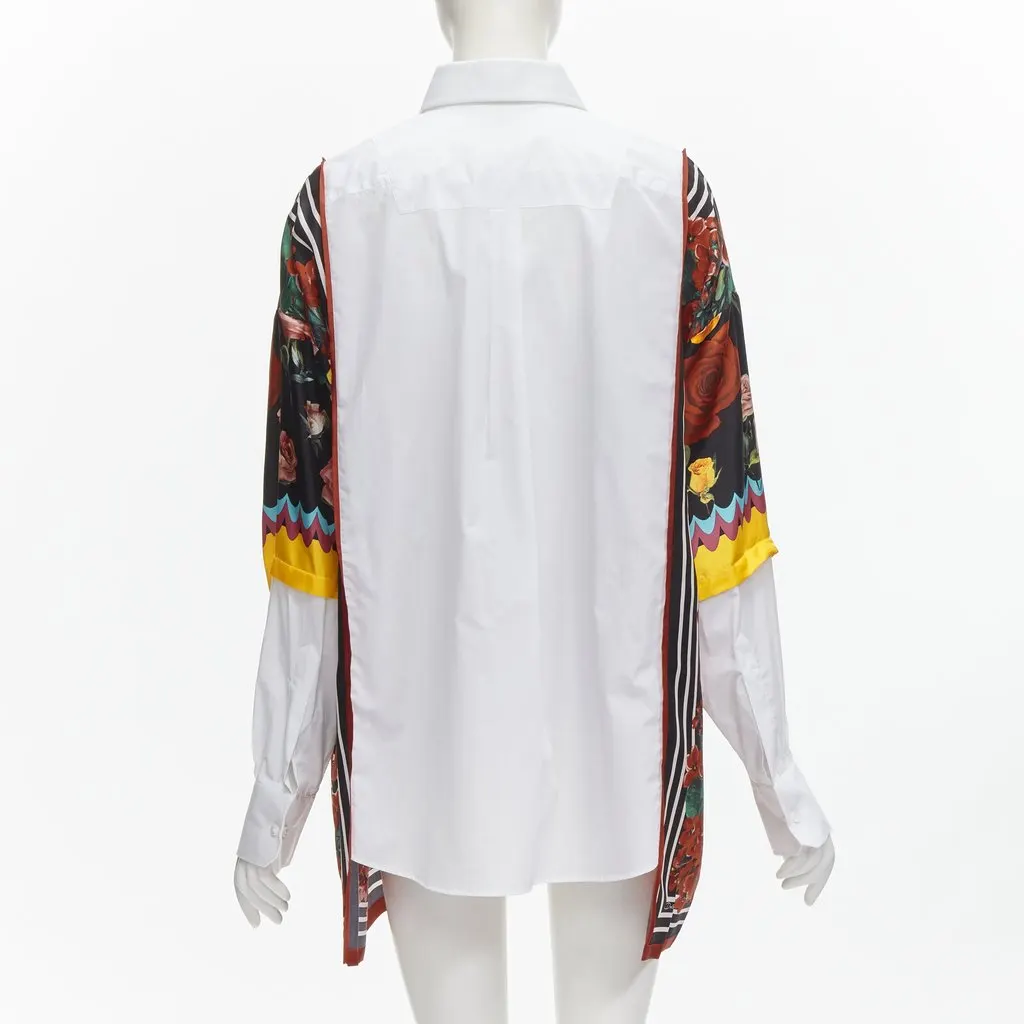 Dolce & Gabbana Floral Insert Shirt White Cotton Never worn - Box View