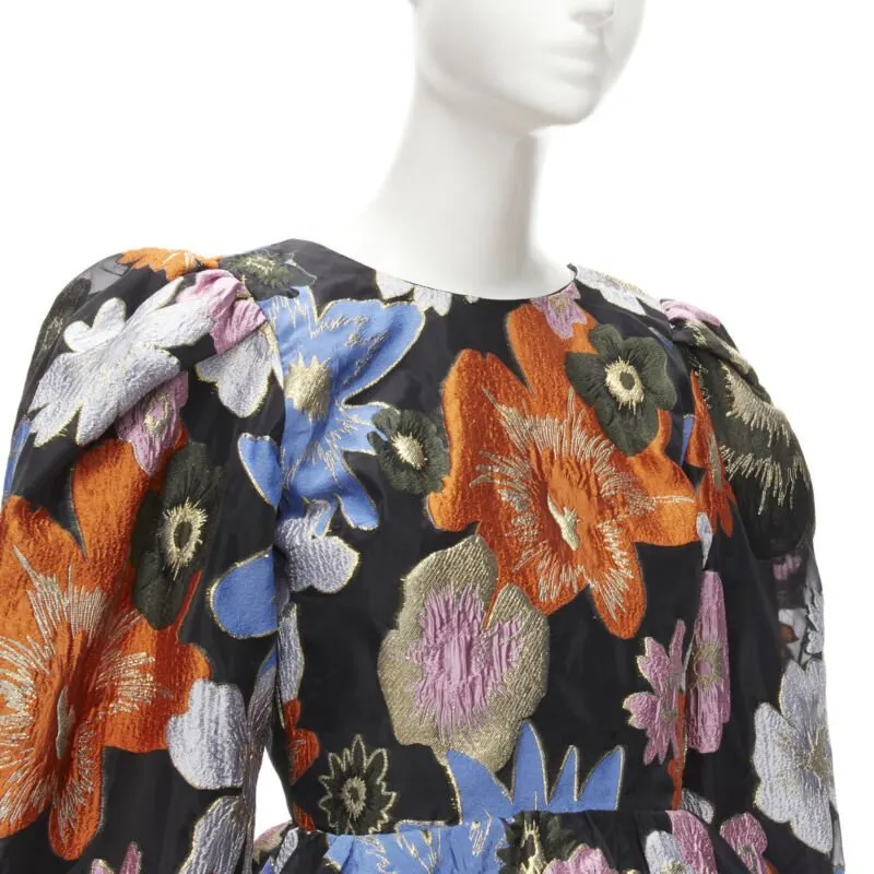 Stine Goya Floral Jacquard Top MultiColor Polyester Never worn - Back View