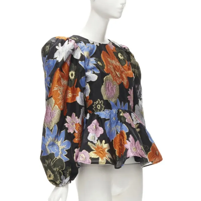 Stine Goya Floral Jacquard Top MultiColor Polyester Never worn - Inside View