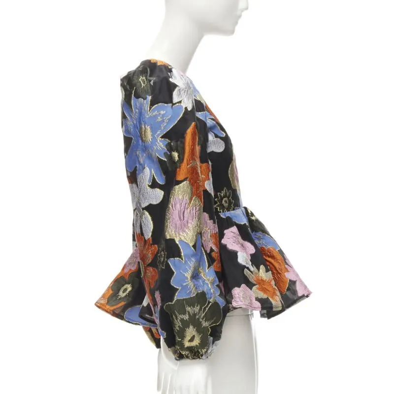 Stine Goya Floral Jacquard Top MultiColor Polyester Never worn - Model View