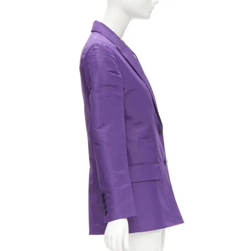 Valentino Silk Drawstring Blazer Purple Silk Never worn - Box View