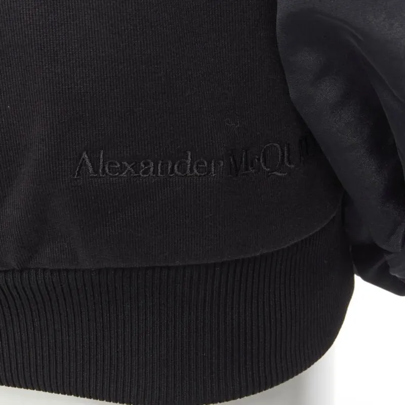 Alexander McQueen Puff Sleeve Sweater Black Cotton Never worn - Back View