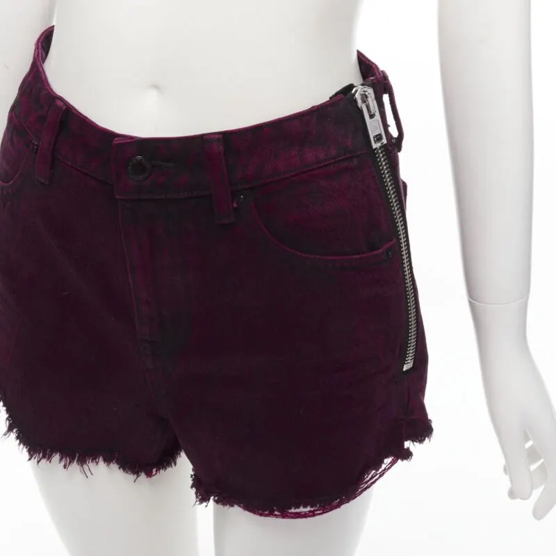 Alexander Wang Berry Denim Shorts Pink Cotton Never worn - Back View